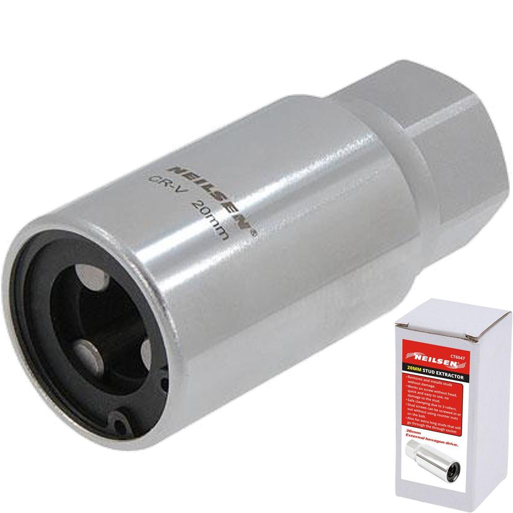 Neilsen 20mm Stud Extractor Remover Socket 3/4' Drive Broken Studs